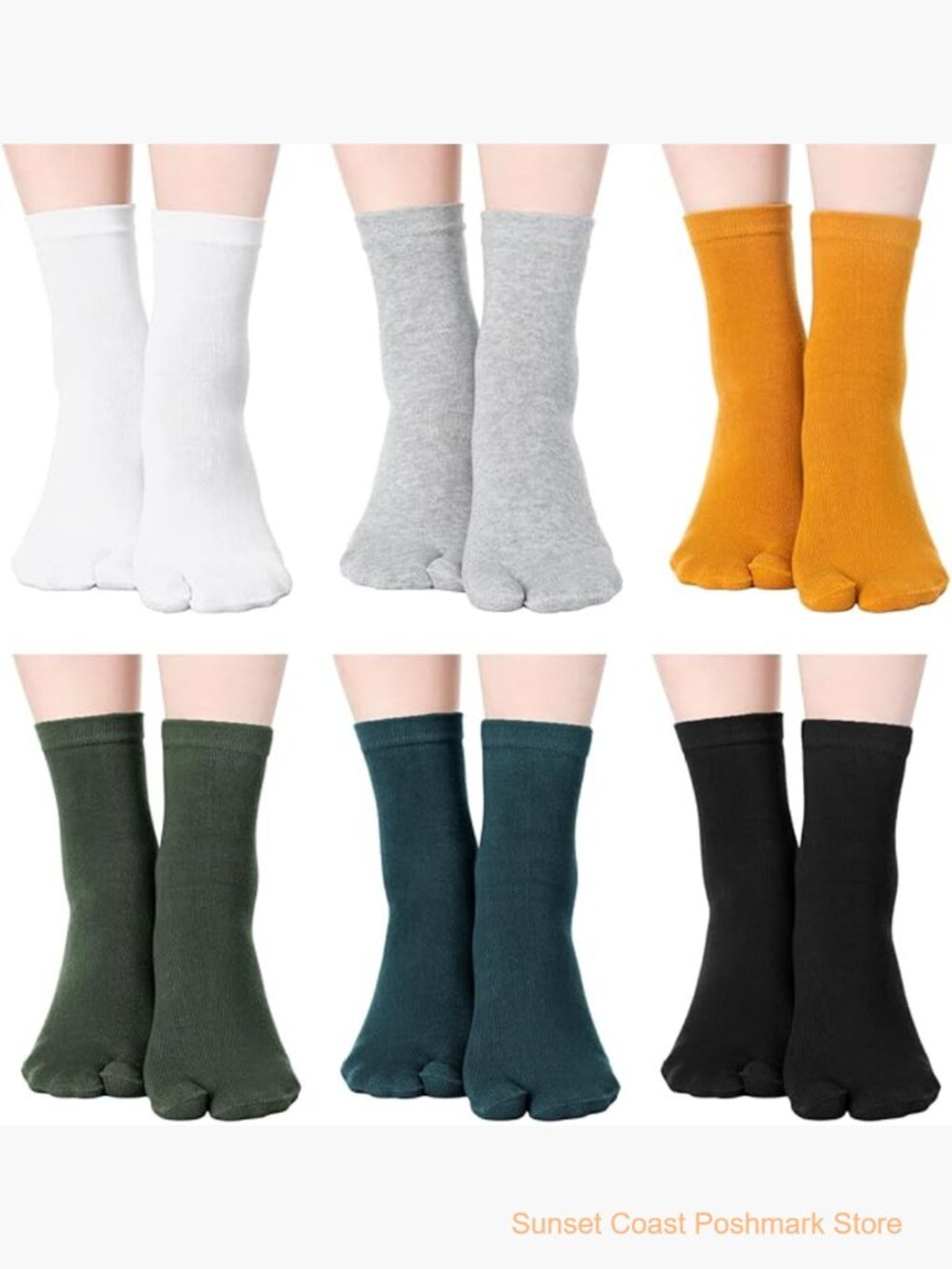 Cotton Split Toe Tabi Socks For Flip Flops And Sandals